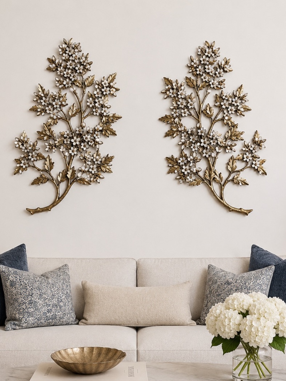 Syroco Gold Floral Wall Decals